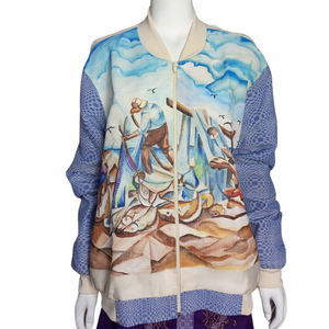 Kandama Handpainted Fishermen Bomberong Jacket - image