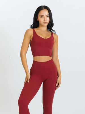 Vibe Sports Top - Burgundy - image