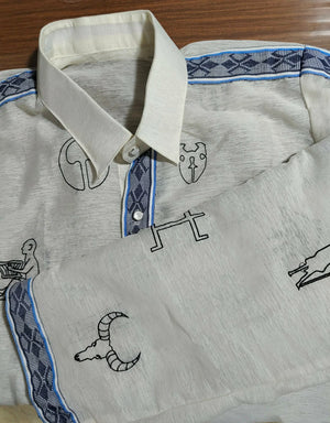 Woven Placket Donny Jusi-Pinya Barong - image