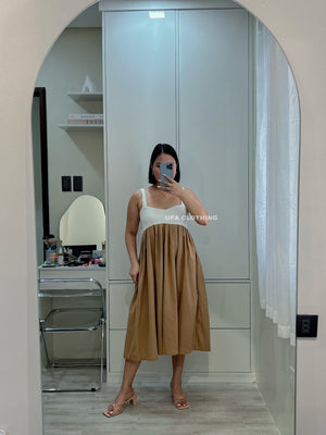 Dolly two-toned Linen Dress - image