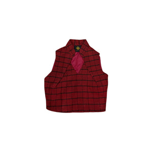 Handwoven Top with Mandarin Collar and V-Cut Keyhole Neckline - image