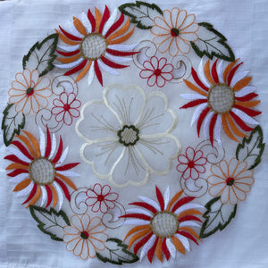 Round Embroidered Jusi Placemat - image