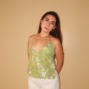 The Reeta Top in Light Green - image