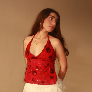 The Reeta Top in Red - image