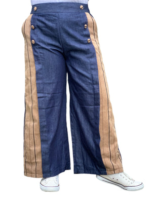 Brown Stripes Habi Pants - image