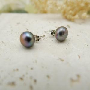 Black Stud Freshwater Pearl - image