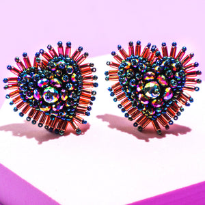 Sparkler Hearts Earrings - image