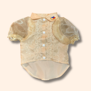 Mocha Ladies Pet Barong by Fil Dog - image