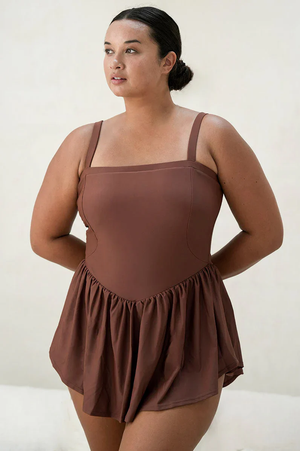 Eniko Skater Dress (Cocoa) - image