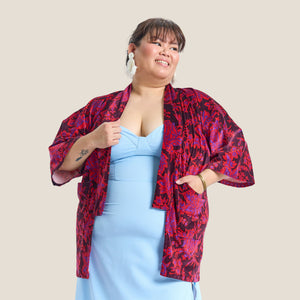 Poinsettia Kimono Jacket - image