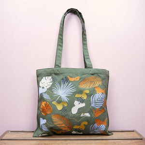 Chelsea on Moss Canvas Small Tote - image