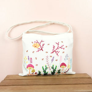 Garden on Natural Canvas Small Sling Bag - image