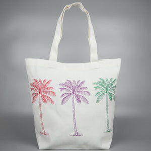 L.A. on Natural Canvas Shoulder Tote - image