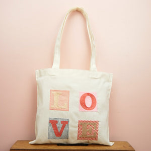 LOVE on Light Canvas Mini Tote - image