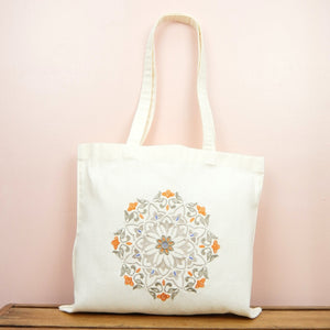 Marrakesh on Small Natural Canvas Tote - image
