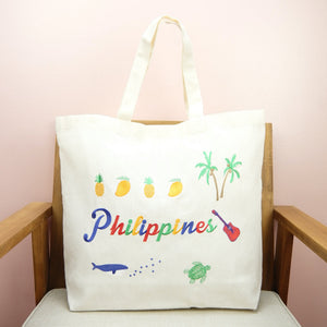 Philippines on Natural Canvas Shopping Tote - image