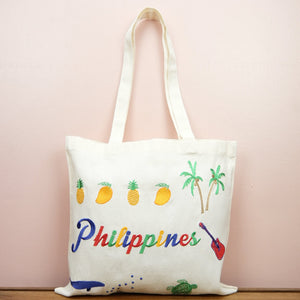 Philippines on Natural Canvas Small Tote - image