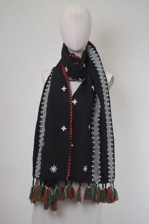 Black Kantarines Shawl with Itneg embroidery - image