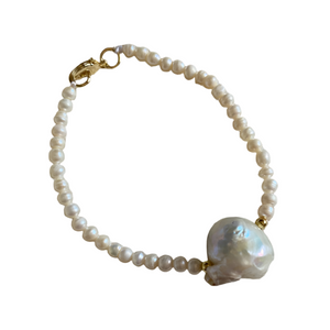 Kaia Freshwater Pearl Baroque Bracelet - image