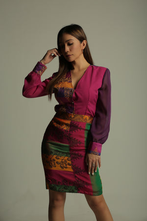 INAUL Long Sleeves Top and Pencil Skirt - image