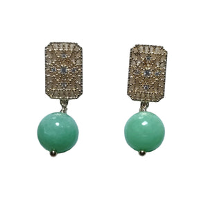 Burmese jade Ana Earrings - image