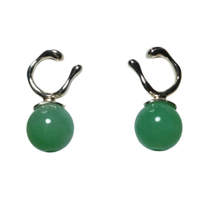 Burmese jade Stud earrings 1 - image