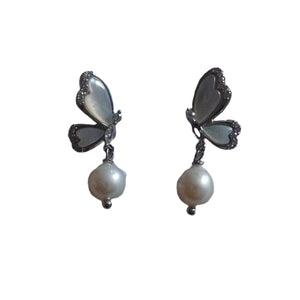 White Butterfly Salt water earrings - image