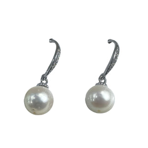 White Frehwater Pearl Dangling Earrings4 - image