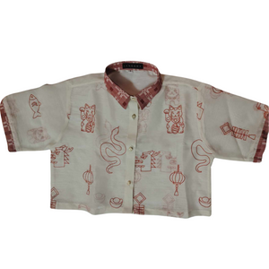 CNY 2025 Prosperity Cropped Barong - image