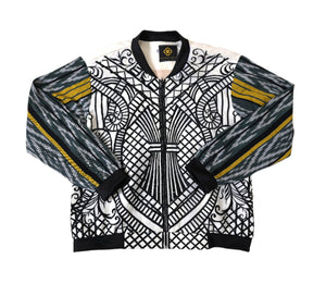 Kandama Ikat-sleeved bomberong Jacket - image