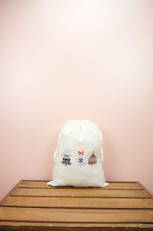 Christmas Bells on Light Canvas Mini Sac - image