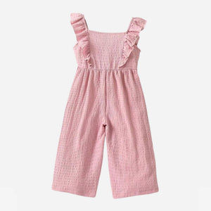Ruffled Blush Jumpsuit- Girl