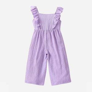 Ruffled Plum Jumpsuit- Girl