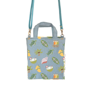 Paper Leather Mini Tote TROPICS CLEAR - image