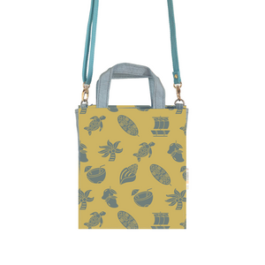 Paper Leather Mini Tote TROPICS MUSTARD - image