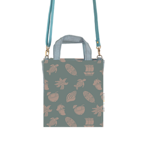 Paper Leather Mini Tote TROPICS TEAL - image