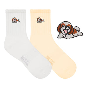 Pup Culture Embroidered Cotton Socks - image