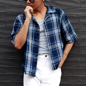 Box Crop Cuban - Midnight Plaid - image