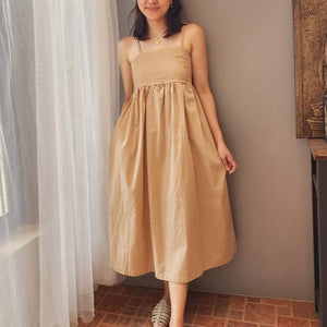 Sundaze Sling Linen Dress with Adjustable Strap - Regular & Plus Size