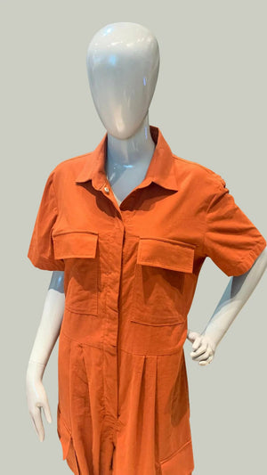 Short Sleeve Baggy Jumpsuit in Copper - image
