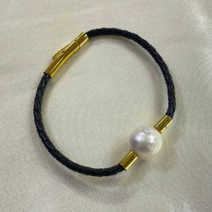 Colette Freshwater Pearl Leather Bracelet - image