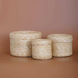 Three-piece Soft Weave Basket Organizers - image
