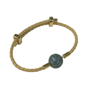 Leather bracelet cream - image