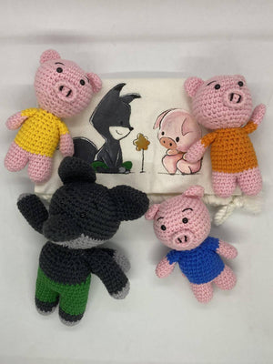The 3 Little Pigs and the Big Bad Wolf Plushie Set - image