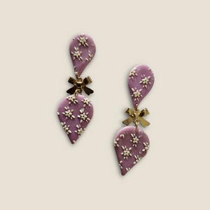 Caroline Clay Earrings in Purple - image