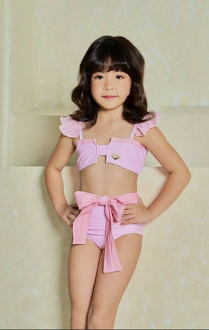 KAI Two Piece Color block accent bikini set - image
