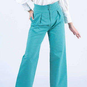 High waisted Straight leg Trousers - image