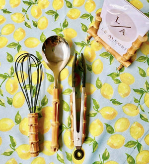 Natural Bamboo Handle Serving Cutlery - image