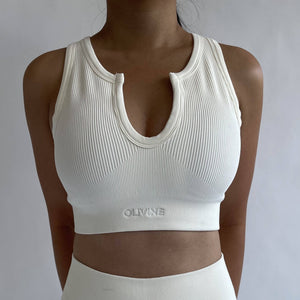 Rib Sports Bra Top - image