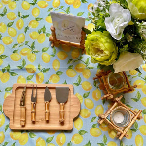 Natural Bamboo 4 Piece Set Cheese Knives - image
